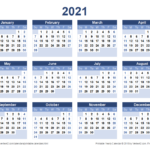 2021 Calendar Templates And Images