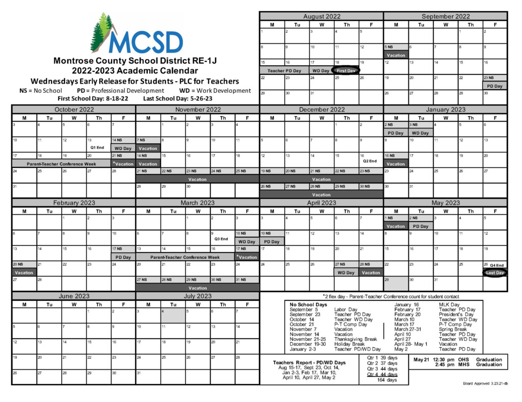 2022 2023 School Year Calendar