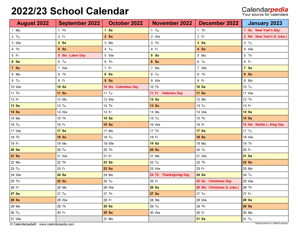 2022 2023 Wcpss Calendar January Calendar 2022