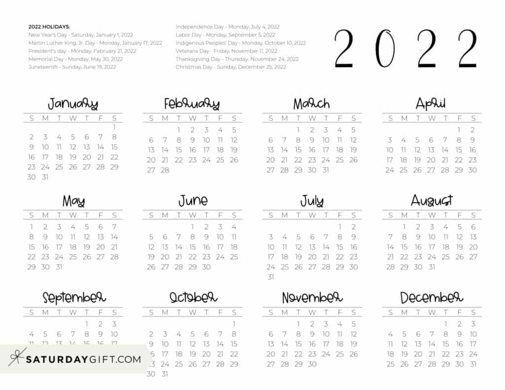 2022 Day Of Year Calendar Www summafinance