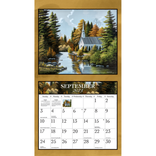 2023 Calendar Country Churches By Bill Saunders LANG 23991001904 