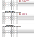 2023 Quarterly Calendar With Holidays Free Printable Templates