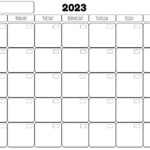 8 5 X 11 Blank 2023 Calendar Page Template Monthly Planner Etsy