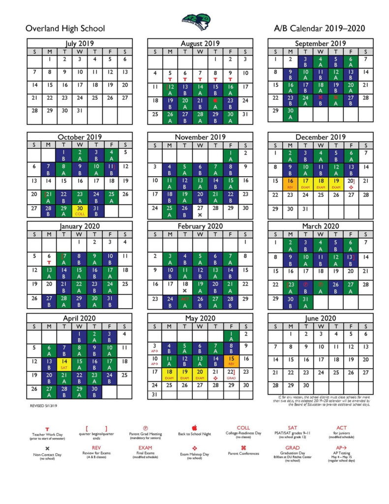 Bell Schedule And A B Calendar A B Calendar