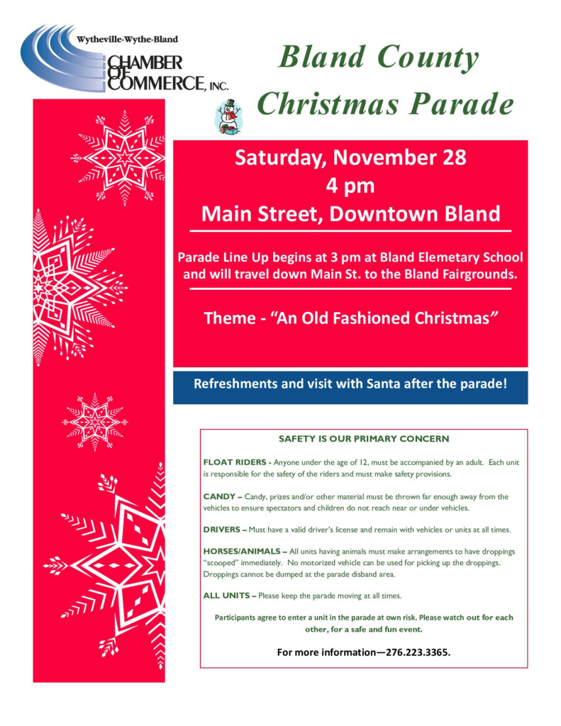 Bland County Christmas Parade Events Calendar Official Website For 