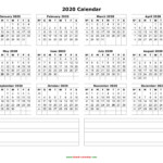 Blank W 9 2020 Calendar Template Printable