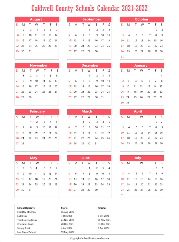 Caldwell County Schools Calendar 2022 2023 April Calendar 2022
