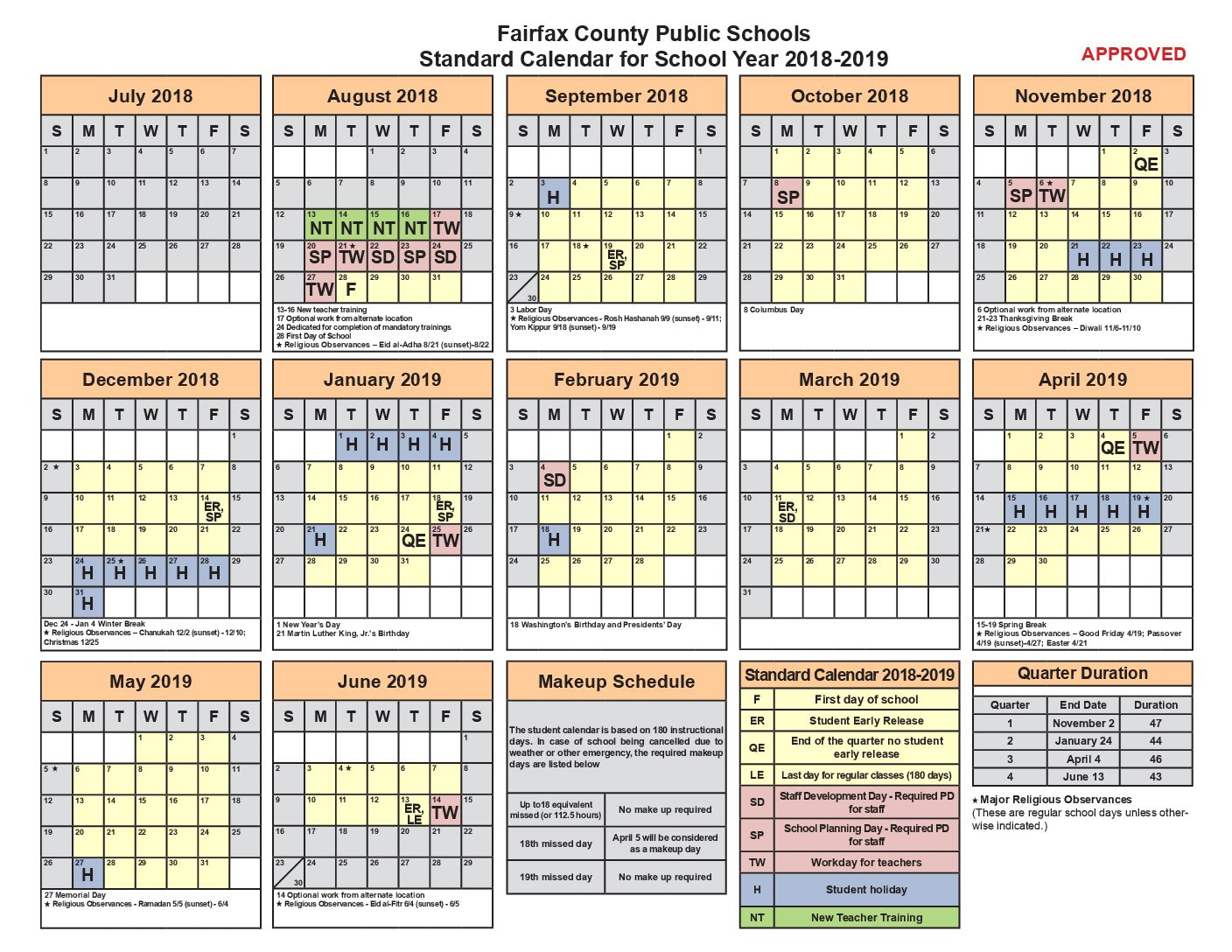 County Calendar 2023 Year At A Glance