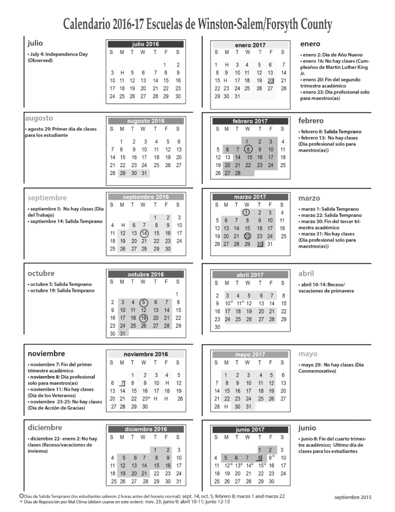 Forysth Nc County School Calender Printable Calendar 2020 2021