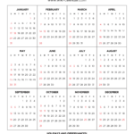 Free Printable Year 2021 Calendar With Holidays