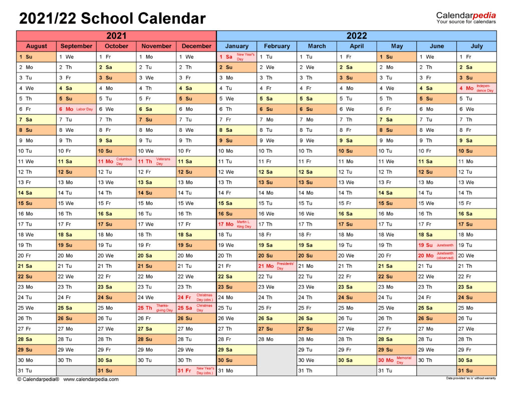 Granville County Schools Calendar 2021 2022 Printable March