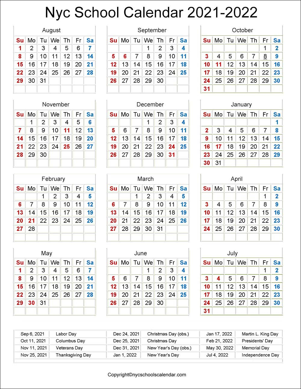 County Calendars 2023 New York - CountyCalendars.net
