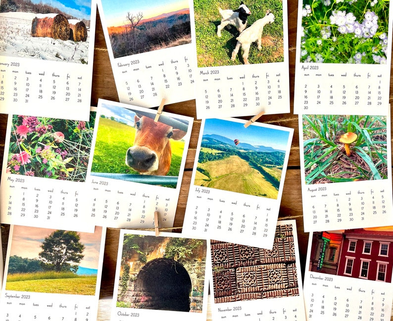 REFILLS 2023 Recycled Paper Photo Calendars Lexington Etsy