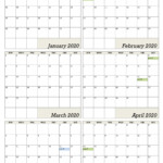 Six Monthly Calendar Office Templates