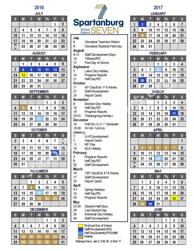 Spartanburg District 2 Calendar 2022 2023 January Calendar 2022