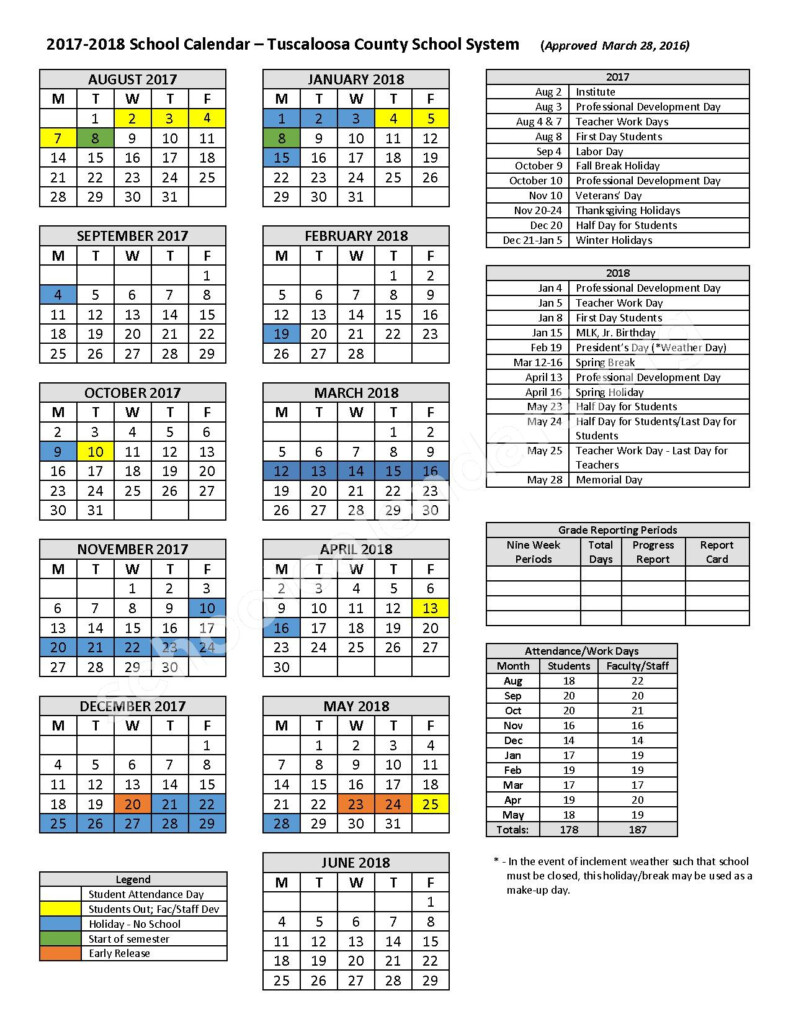 Tuscaloosa County Schools Calendar 2022 2023 Blank Calendar 2022