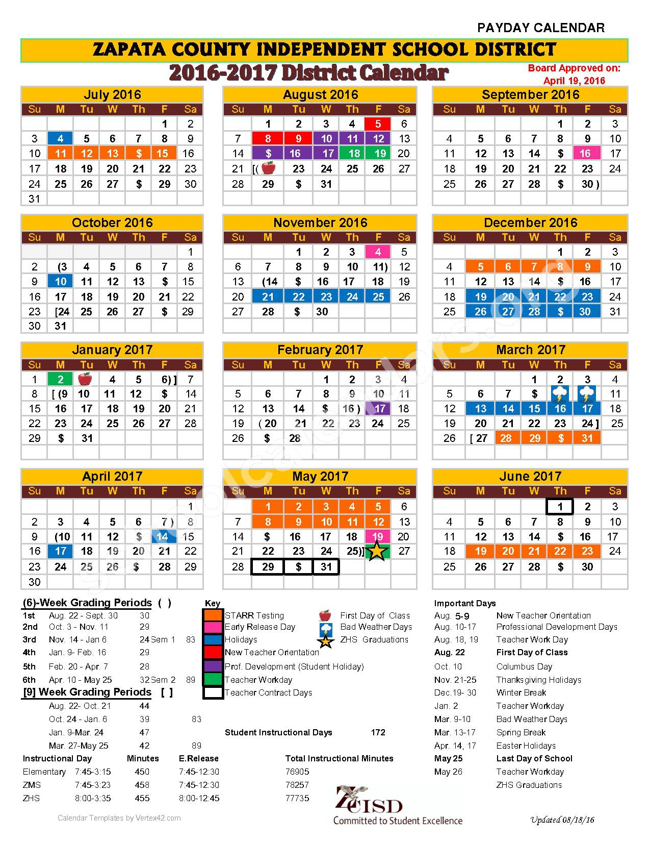 Zapata County Isd Calendar