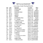 22 23 JV Basketball Schedule Tift County High School