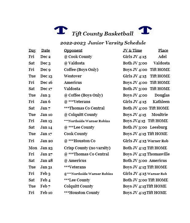 Tift County Calendar