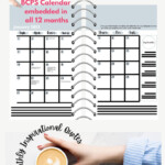 BCPS Calendar Within Teacher Planner 2022 2023 Inspired By Mom Etsy