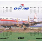 DAN AIR DOUGLAS DC 7 2023 CALENDAR FRIDGE MAGNET 6 X 4 INCHES EBay