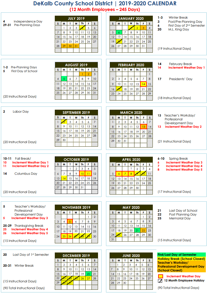 Dekalb County Schools 2021 22 Calendar Printable March