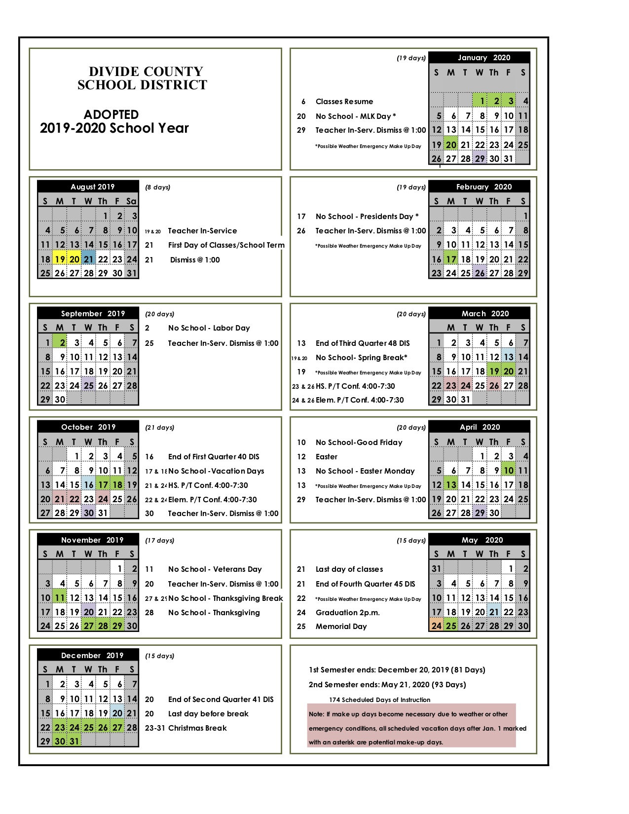 Dcsd Calendar