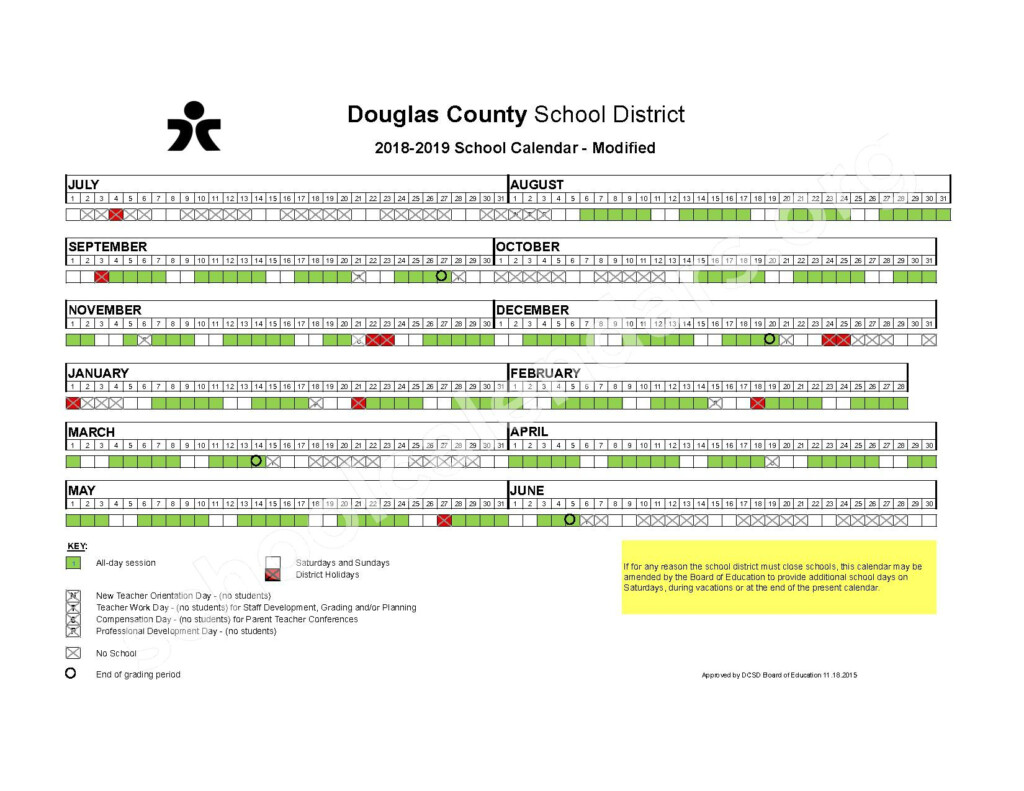 Douglas County School District Calendars Castle Rock CO