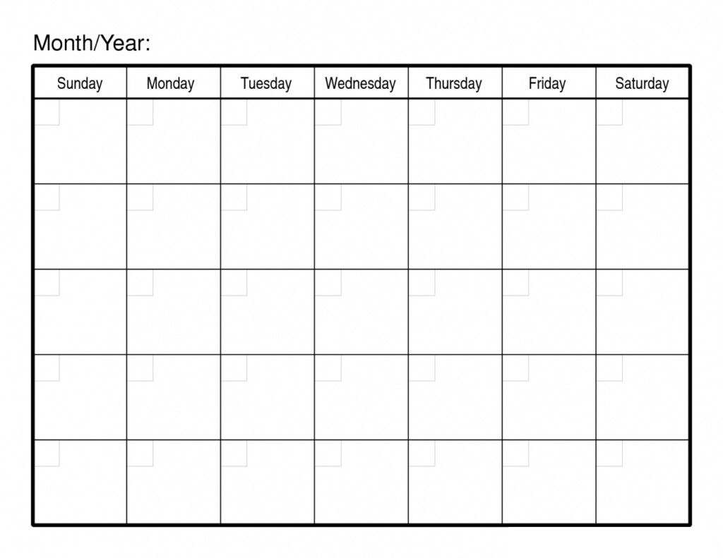 Free Printable 30 Day Calendars