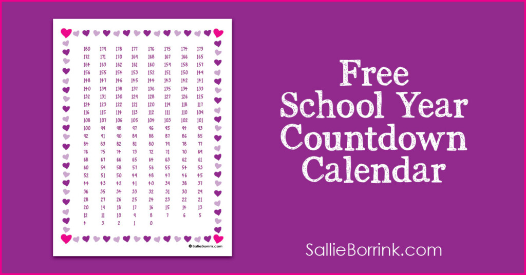 Free School Year Countdown Calendar Printable A Quiet Simple Life