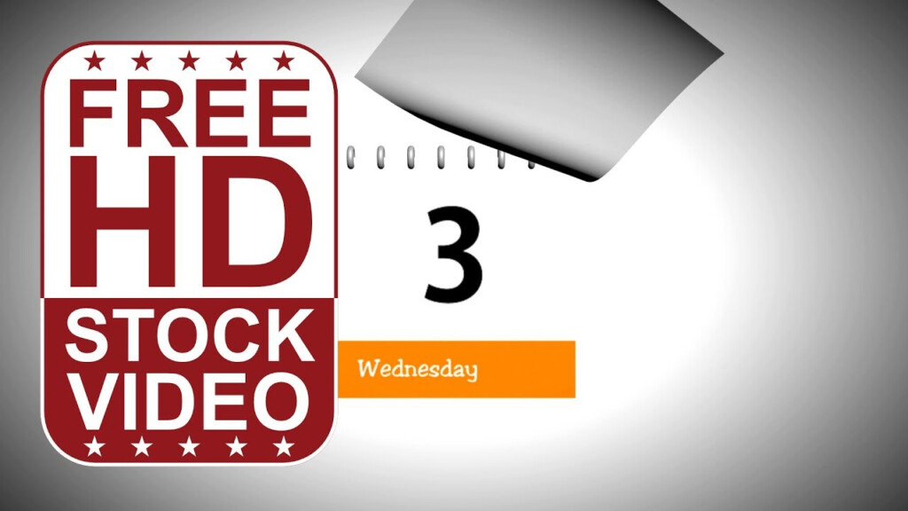 Free Stock Videos 7 Days Calendar Animation YouTube