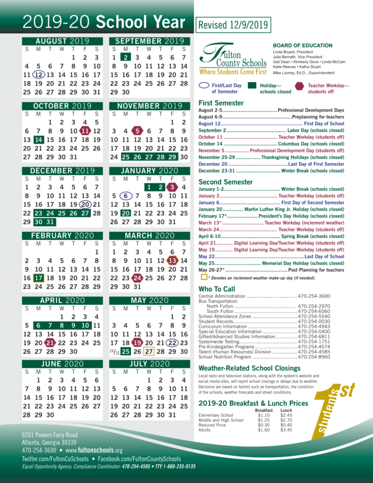 Fulton County Calendar