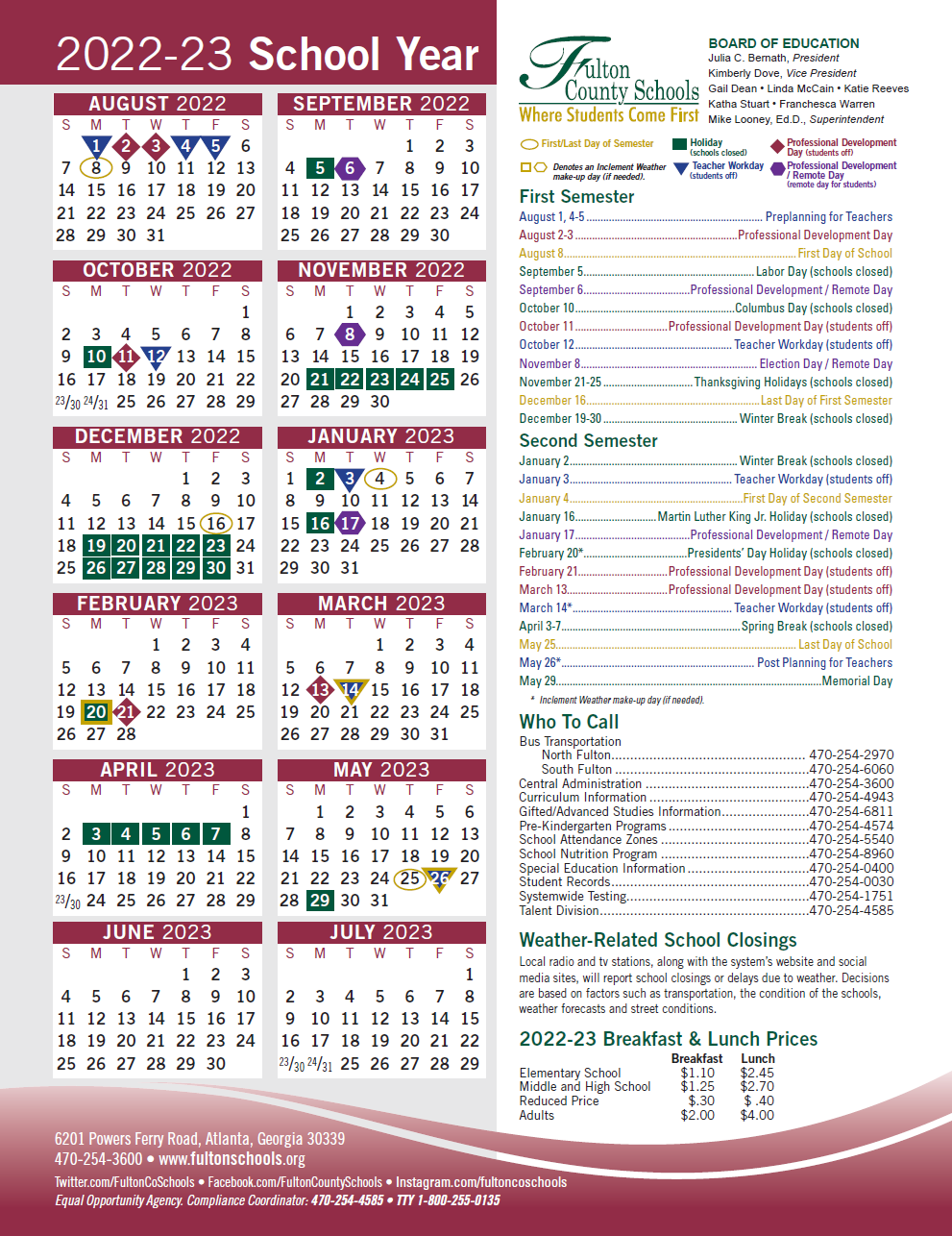 Fulton County Calendar CountyCalendars