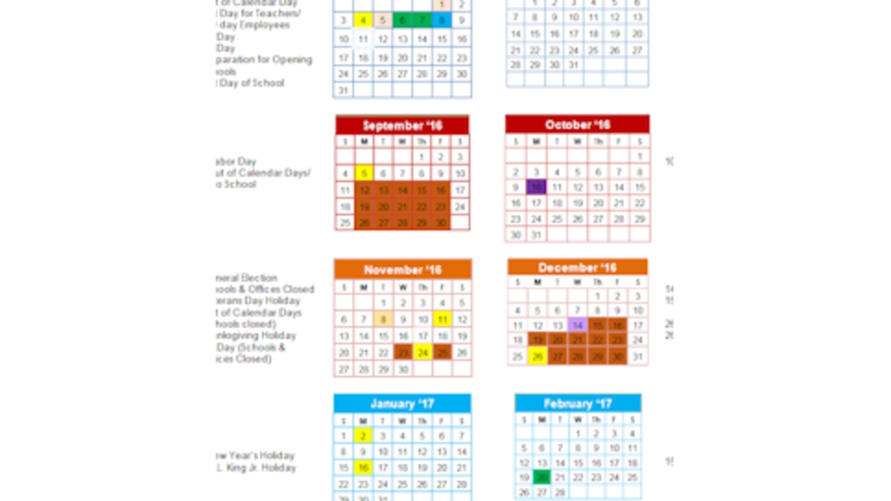 Kanawha County Calendar