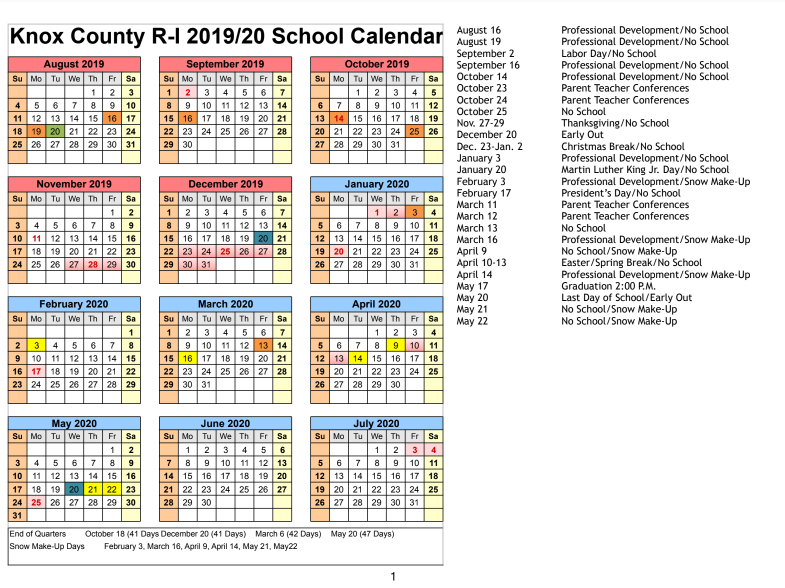 Knox County Calendar 2021 2022 Calendar Page Images And Photos Finder