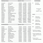 LCMT Transit Schedule