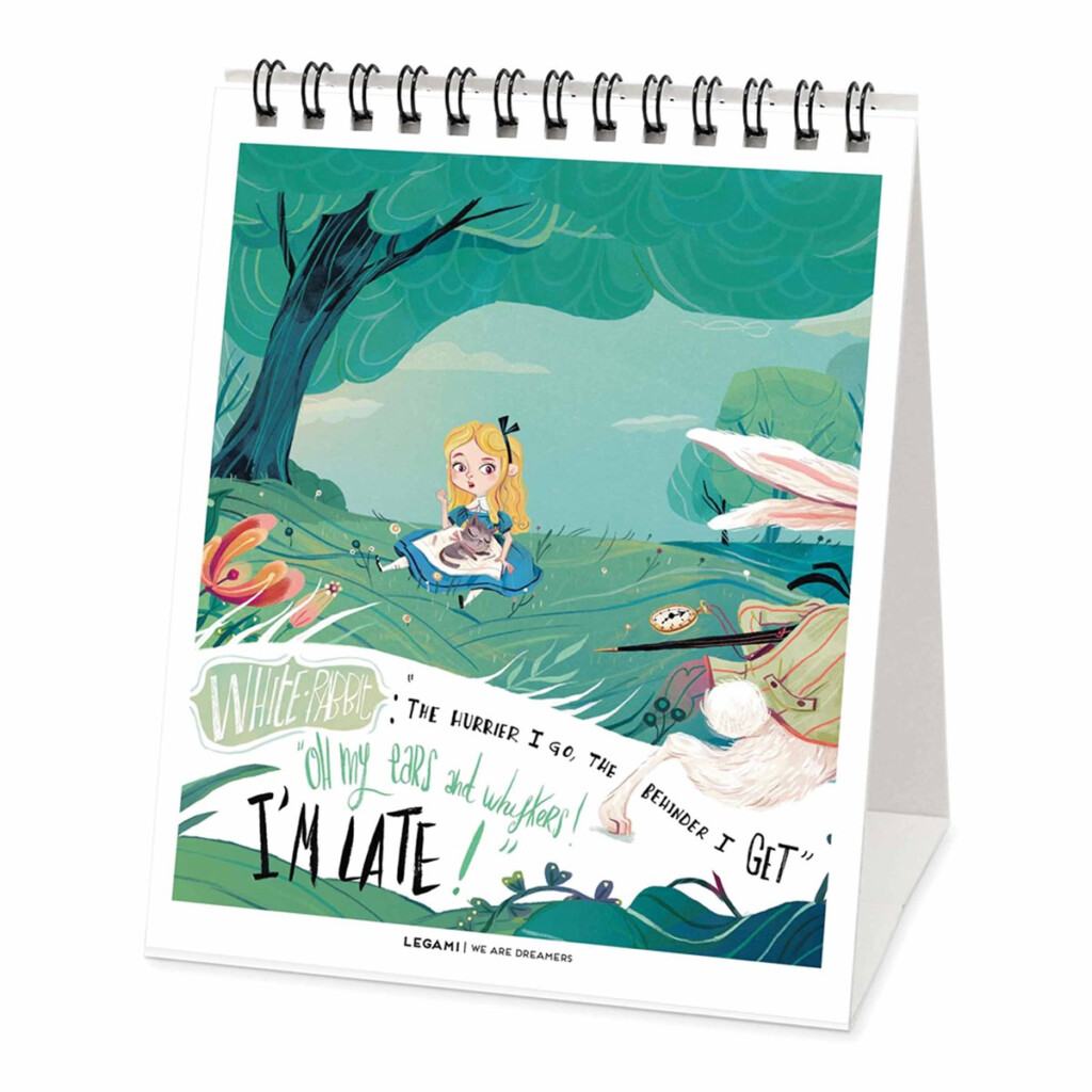 Lewis Carroll Alice In Wonderland Unofficial Easel Desk Calendar 2023