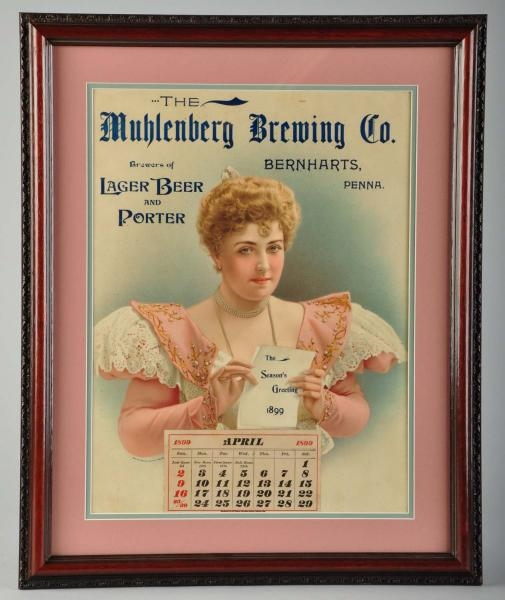 Lot Detail FRAMED 1899 MUHLENBERG BREWING COMPANY CALENDAR 