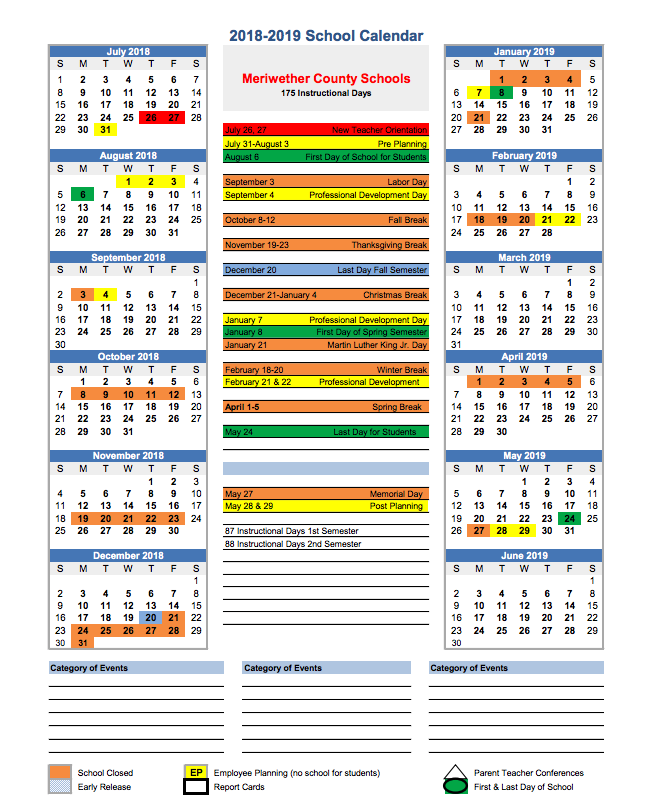 Marion County School Calendar 2016 2020 Calendar 2020
