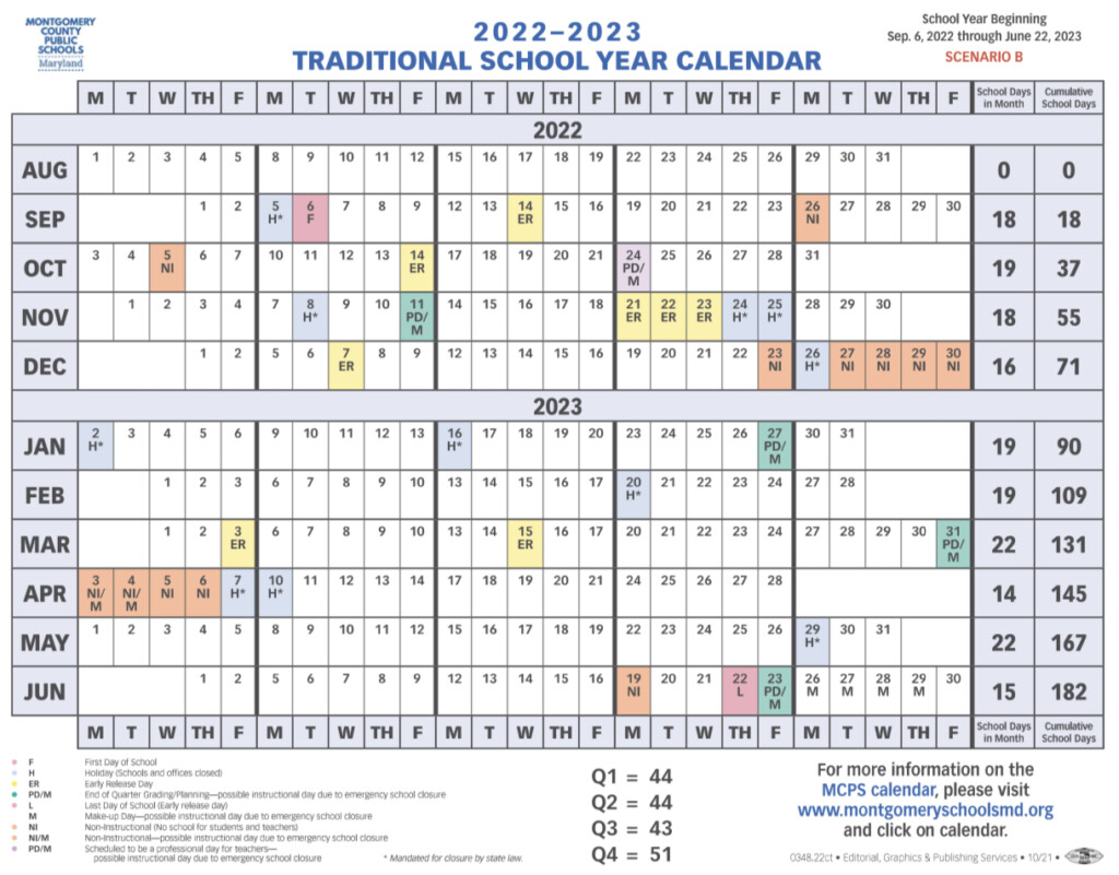 MCPS Releases Proposed Calendar Options For 2022 2023 School Year The 