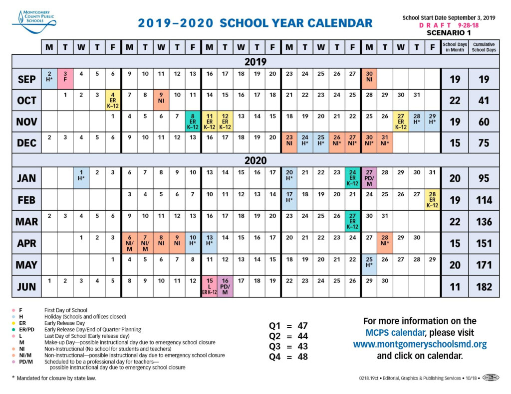 Montgomery County Public School Calendar Qualads