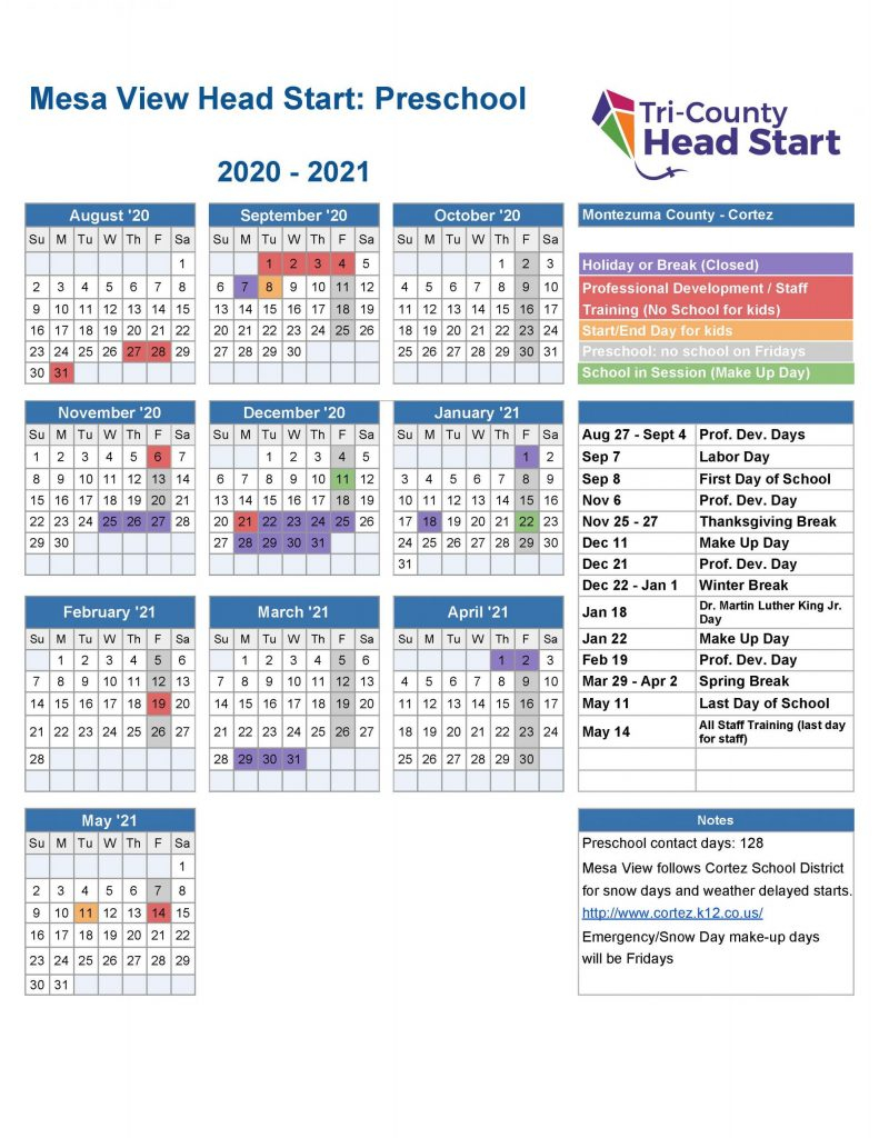 News Calendars Tri County Head Start