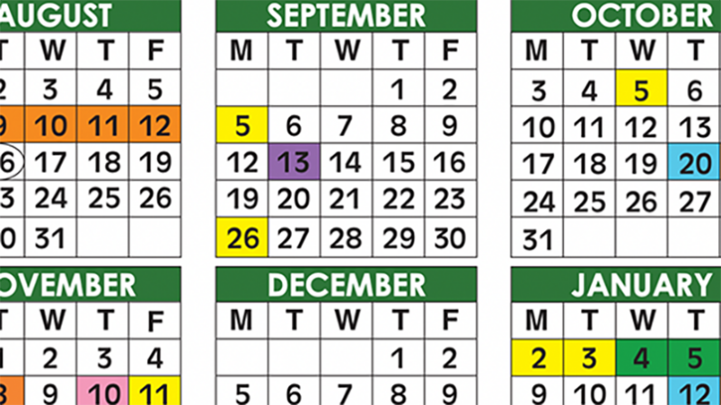 Official 2022 23 Broward County Public Schools Color Calendar Coral 