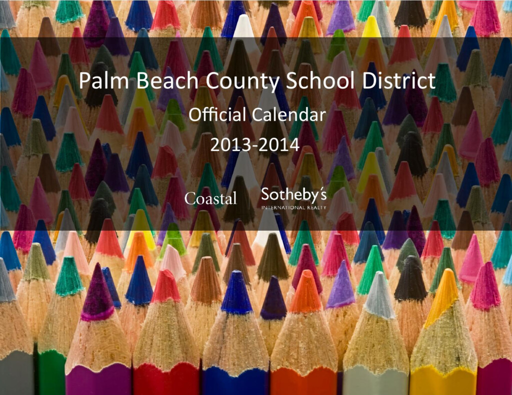Palm Beach County School Calendar 2013 2014 By CSIR Issuu