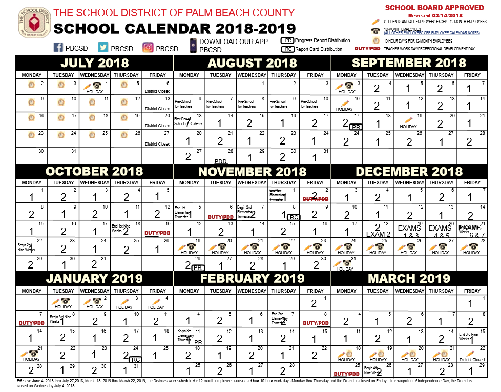 Palm Beach County School Calendar 22 23 2022 Schoolcalendars