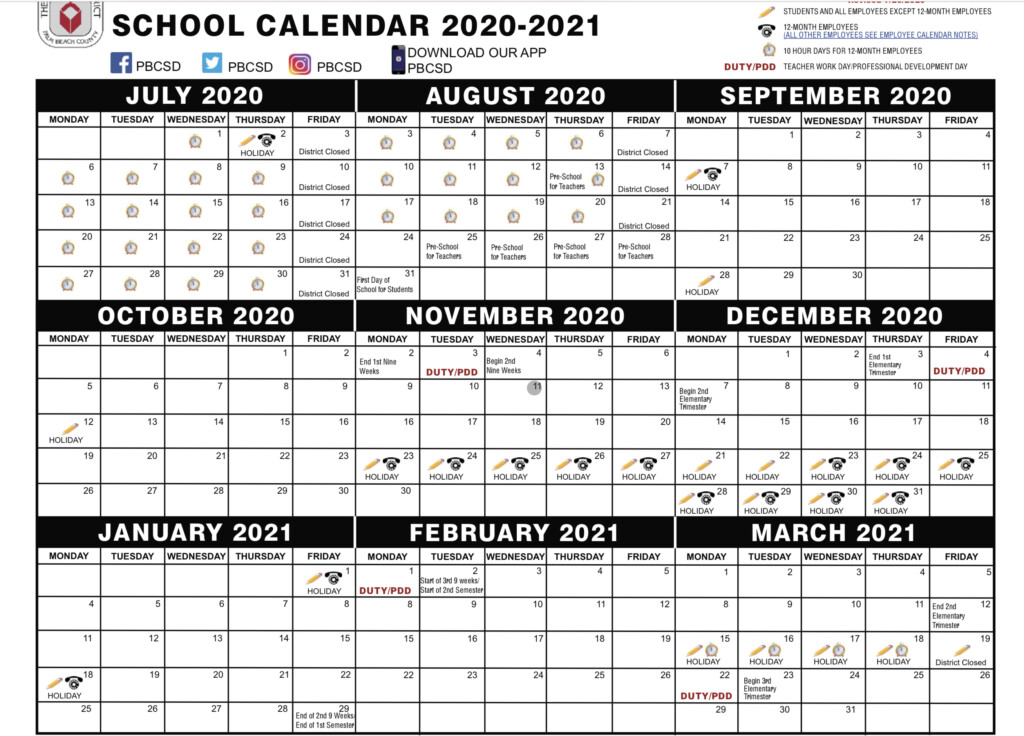 PALM BEACH SCHOOLS NEW CALENDAR EXTENDS YEAR TO JUNE 18TH 