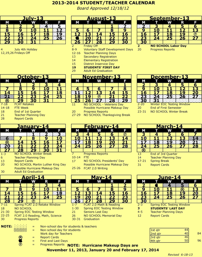 Pasco School Calendar Qualads