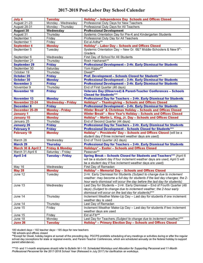 Pgcps Calendar 2022