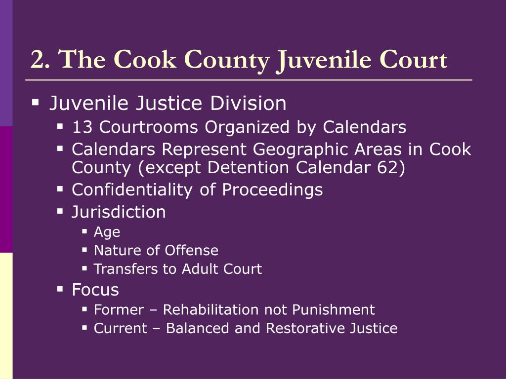 PPT An Introduction To The Cook County Juvenile Justice System 