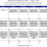 Queens County Community Queens Family Resource Centre Events For August